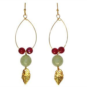 SHIORI pendientes Vintage Leaves piedras semipreciosas 32_50€ www.shiori (3)