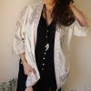 kimono blazer de algodón 100% en blanco roto