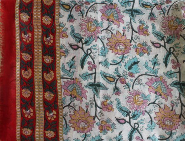 fular algodón 100% estampado floral