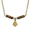 gargantilla oro con jaspe y cristal