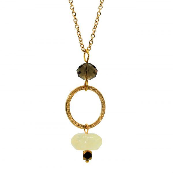 collar Elements con citrina y cristal