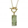 collar con prenita y cadena oro