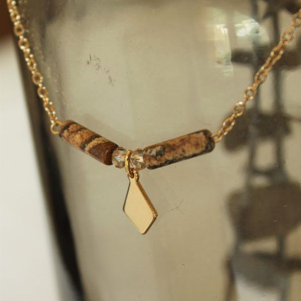 gargantilla de jaspe y cristal