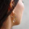 pendientes aro con cristal