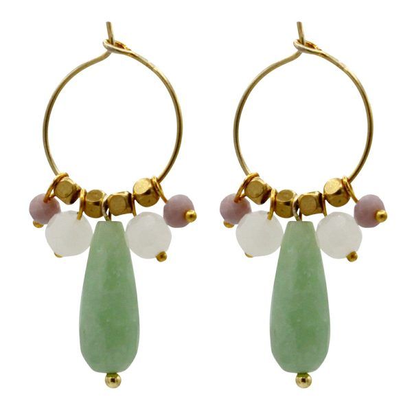 pendientes con piedras naturales