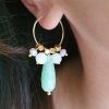 pendientes de plata con piedras naturales