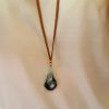 colgante con piedras naturales, ágata y amazonita