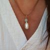 collar verano perla de río y amazonita