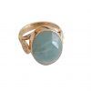 anillo de aguamarina chapado en oro
