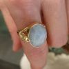 anillo Cyra con aguamarina