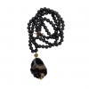 collar mala con ágata negra
