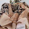fular pareo algodón 100% estampado geométrico