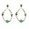 pendientes Mahe aventurinas, howlite y turquesas