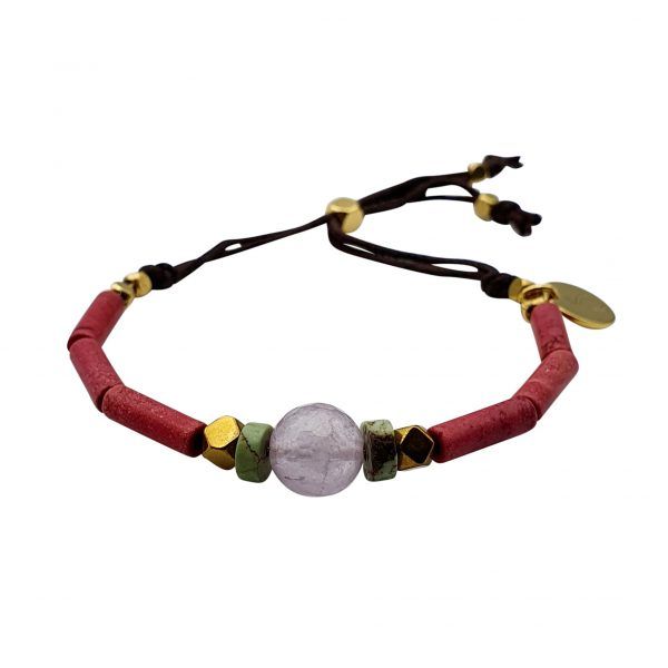 pulsera Mahe rosa y amatista
