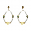 pendientes de jade amarillo, turquesa y howlite