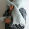bufanda de mohair azul hielo
