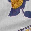 foulard pareo algodón con flores en amarillo y marino