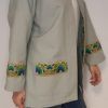 chaqueta loneta algodón en verde agua