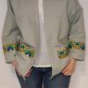 chaqueta loneta en verde agua