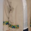 chaqueta loneta con bordados