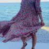 maxi vestido verano algodón estampado floral