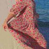 maxi vestido flores algodón 100%