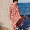 maxi vestido estampado con tintes vegetales