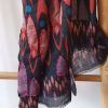foulard de cashmere estampado hojas