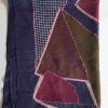 foulard cashmere en marino verde y burdeos