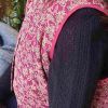 chaleco vintage en algodón estampado