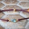 pulsera de labradorita facetada