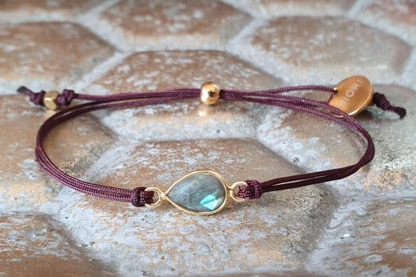 pulsera de labradorita facetada