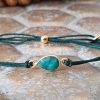 pulsera ocean corindón verde