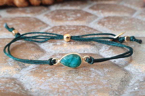 pulsera ocean corindón verde