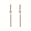 pendientes nook de cuarzo rosa y cristal