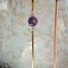 pendientes nook de amatista y cristal burdeos