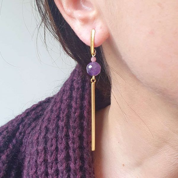 pendientes nook de amatista