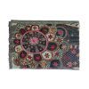 bufanda artesanal de lana pura bordada con estampado floral