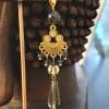 Pendientes de fiesta Ruth con citrina y cuarzo ahumado