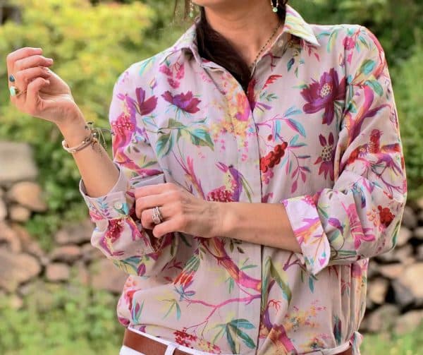 camisa edición limitada estampado floral