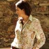camisa algodón estampado floral
