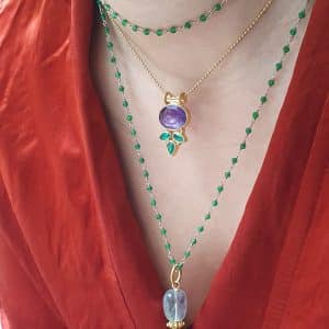 gargantilla Anthea onyx verde y amatista