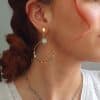 pendientes de aro mahe con piedras naturales
