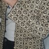 chaqueta algodón estampado geométrico