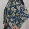 chaqueta algodón reversible estampado floral y rayas
