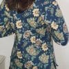 chaqueta algodón reversible estampado floral y rayas