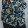 chaqueta algodón reversible estampado floral y rayas