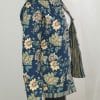 chaqueta algodón reversible estampado floral y rayas