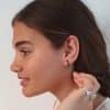 pendientes de arito con jaspe en turquesa