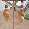 pendientes de fiesta flora con amatista y prehnita